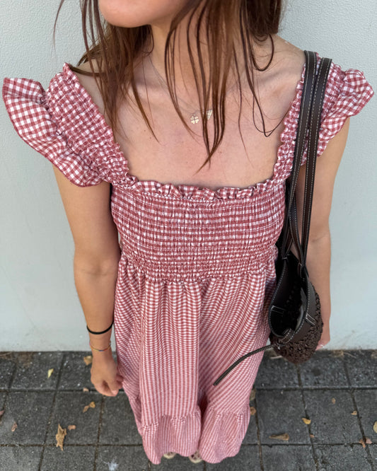 Vestido Portofino - Vichy Vermelho