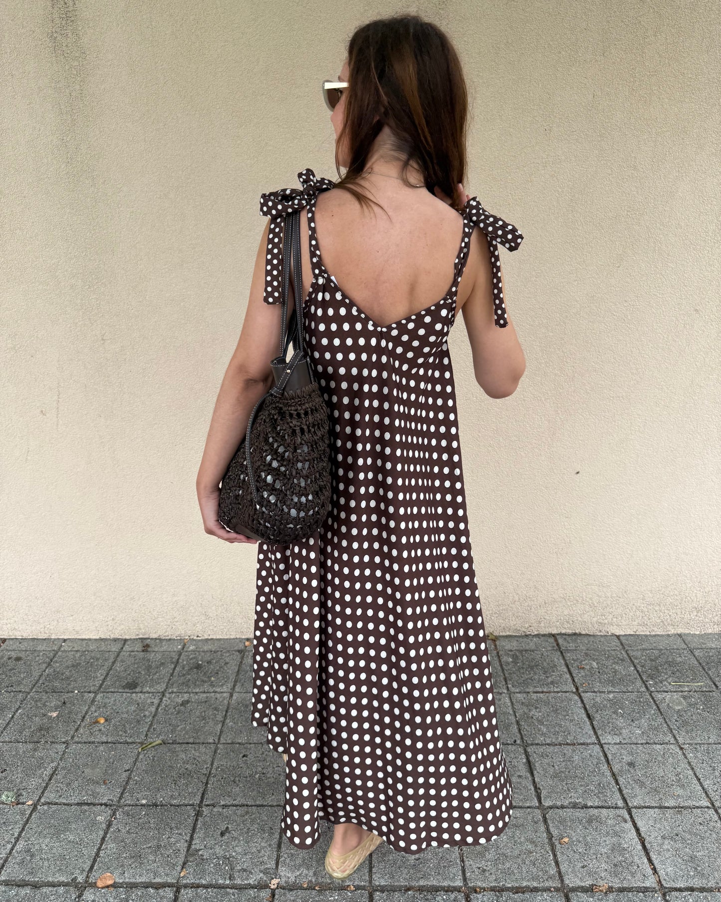 Vestido Lunares - Castanho