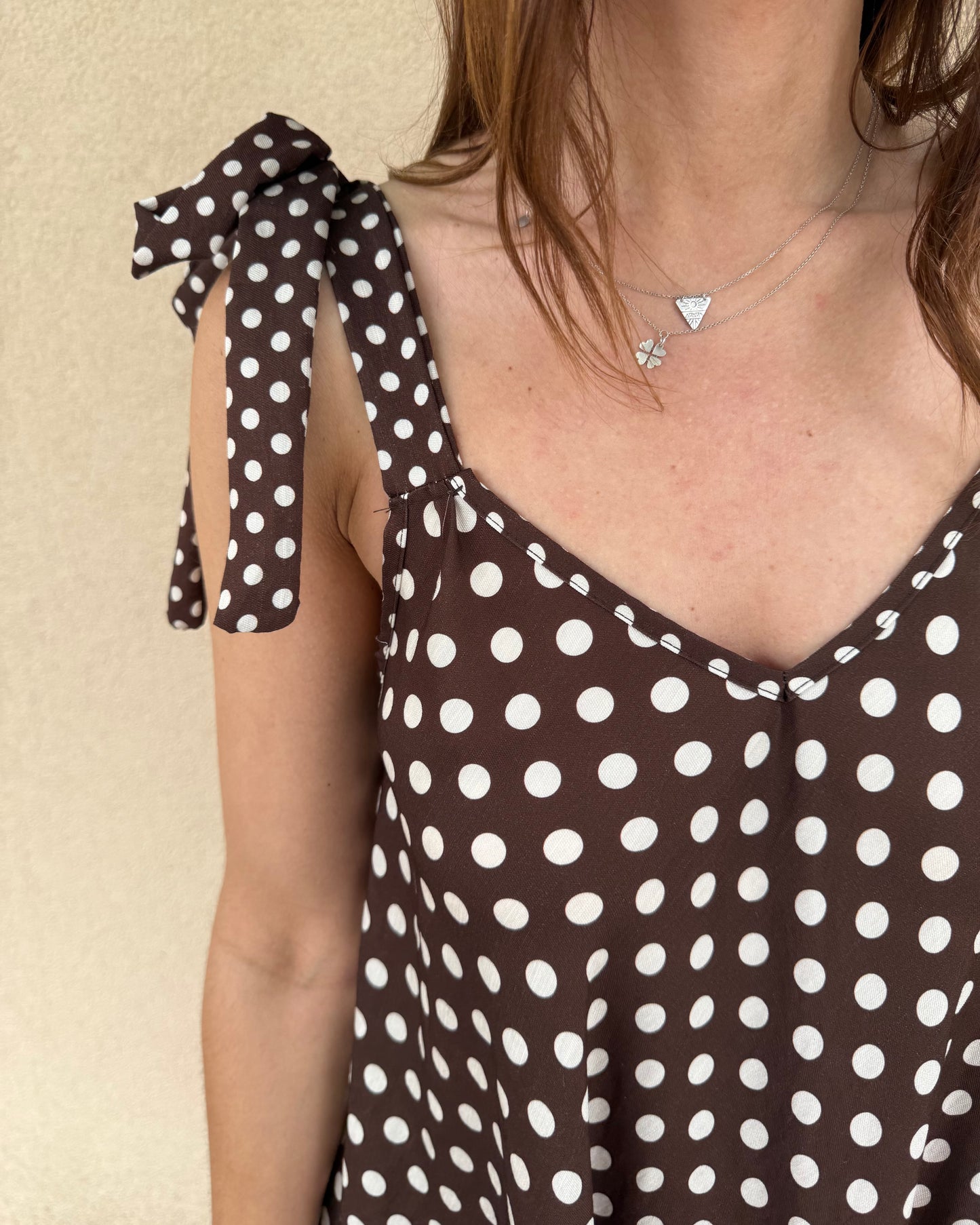 Vestido Lunares - Castanho