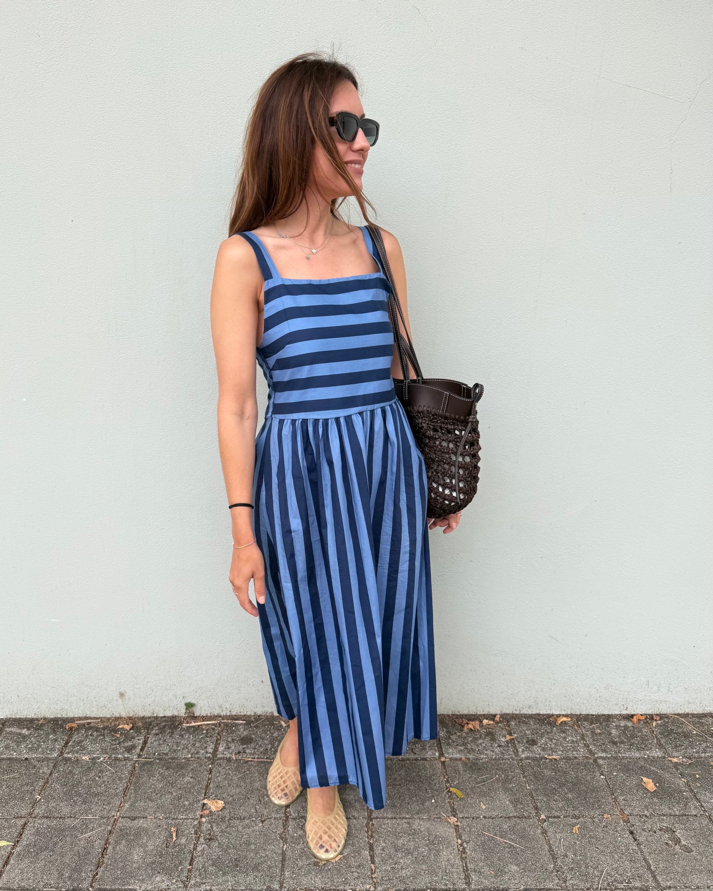 Vestido Rayas - Azul