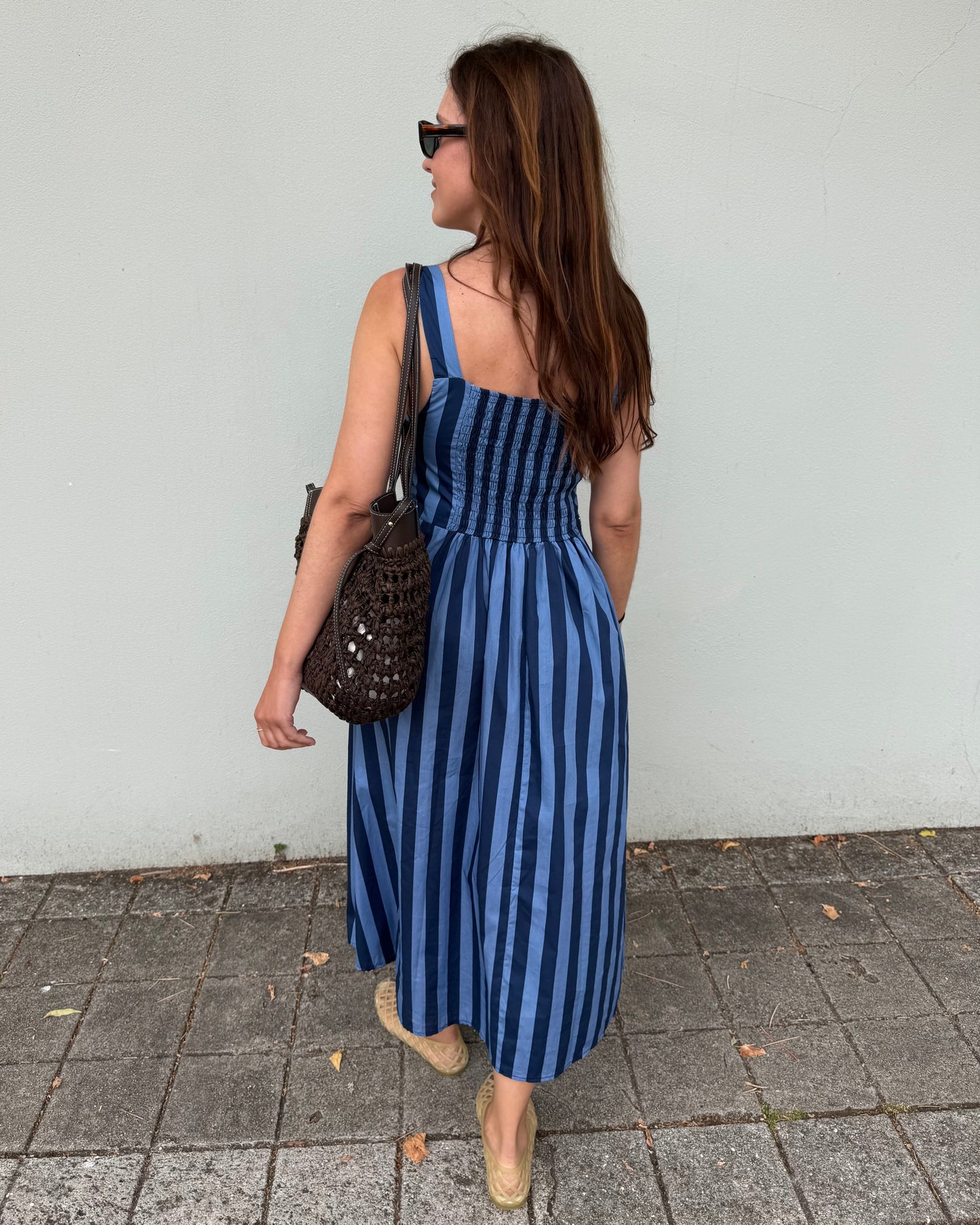 Vestido Rayas - Azul