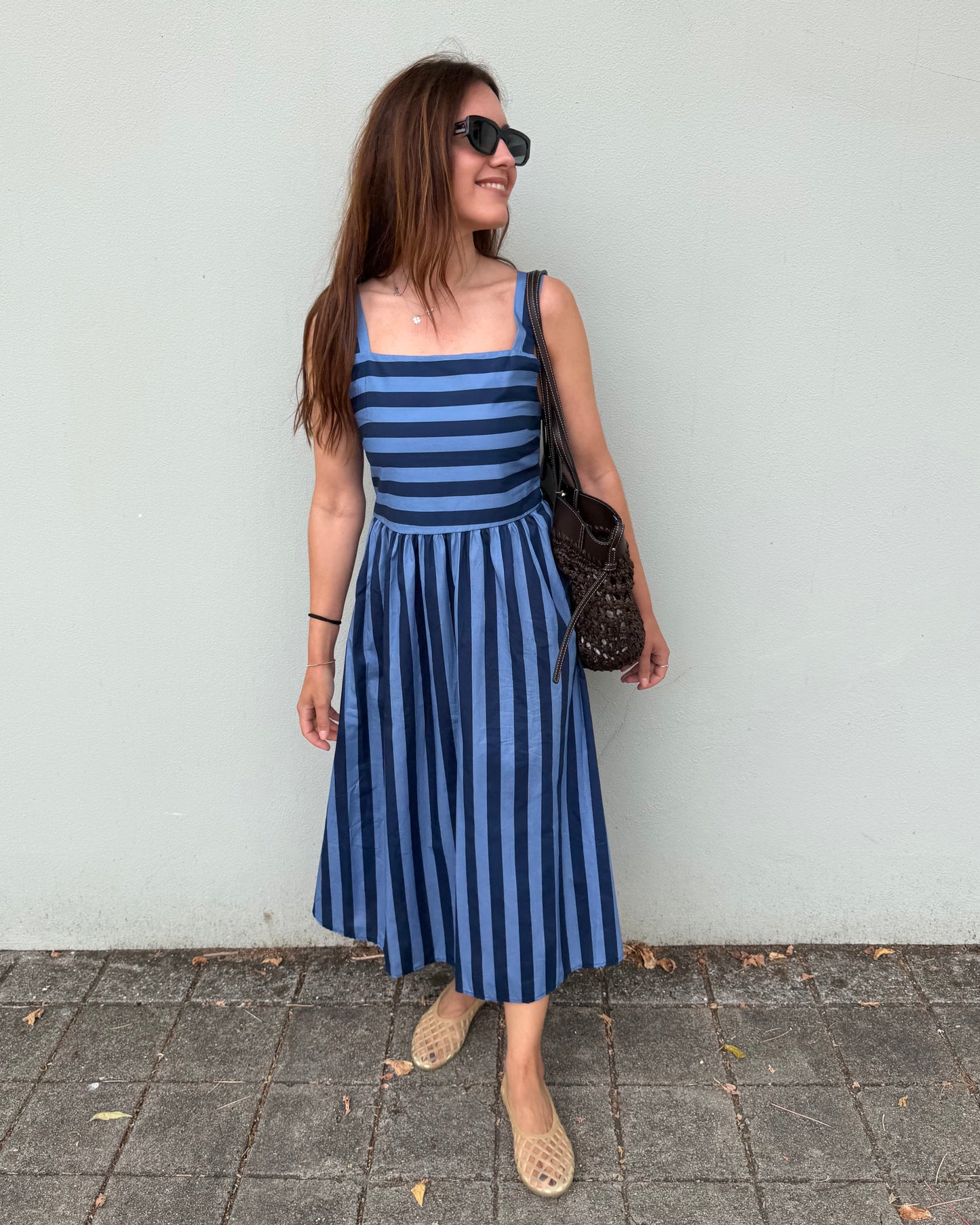 Vestido Rayas - Azul