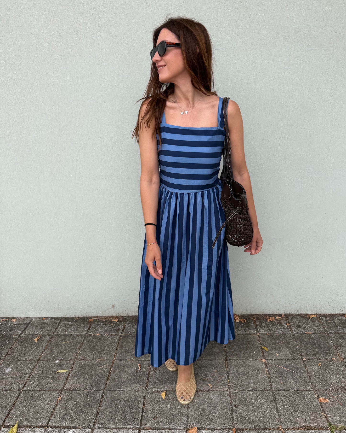 Vestido Rayas - Azul