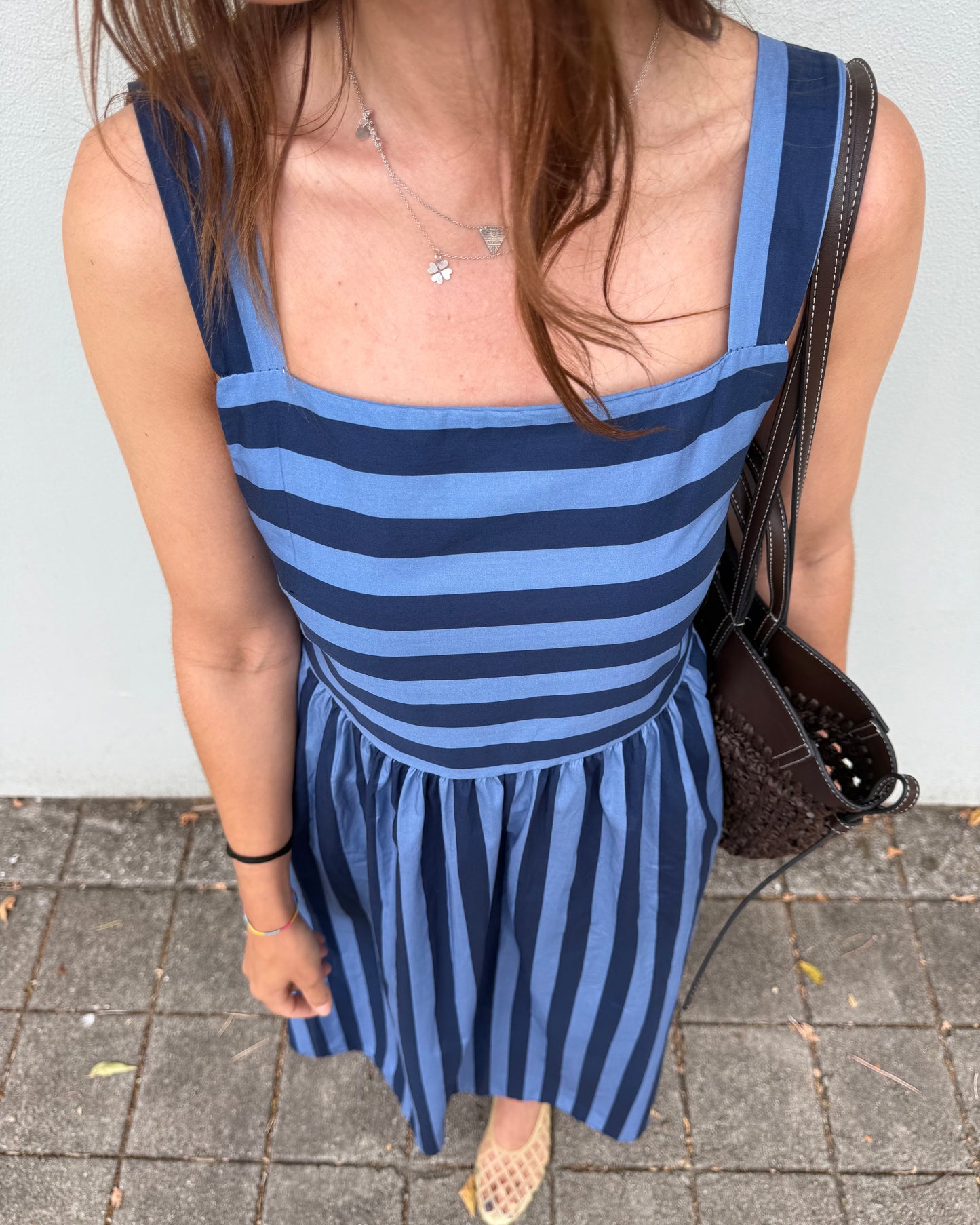 Vestido Rayas - Azul