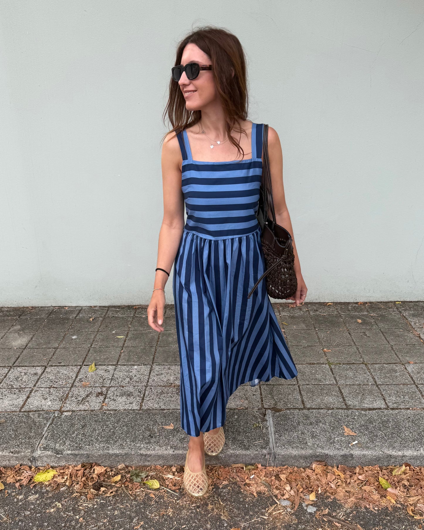 Vestido Rayas - Azul