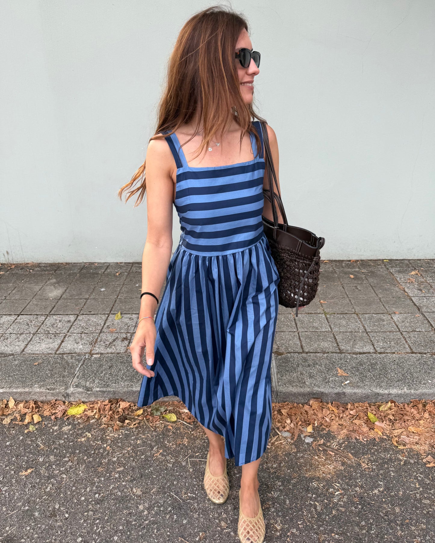 Vestido Rayas - Azul