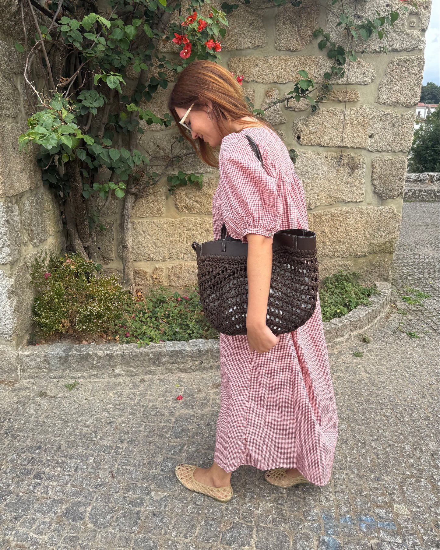 Vestido Nice - Xadrez Cereja