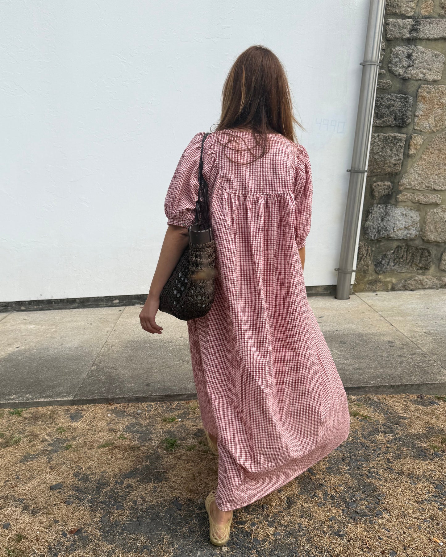 Vestido Nice - Xadrez Cereja
