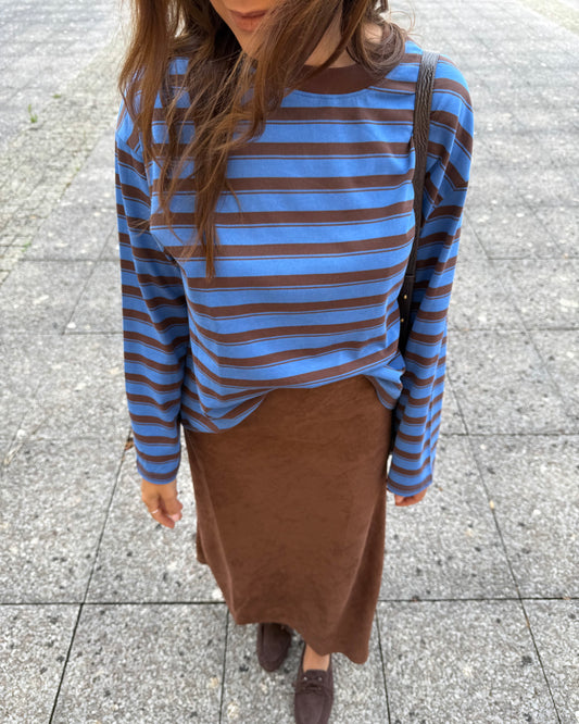 Camisola Rayas - Azul e Castanho