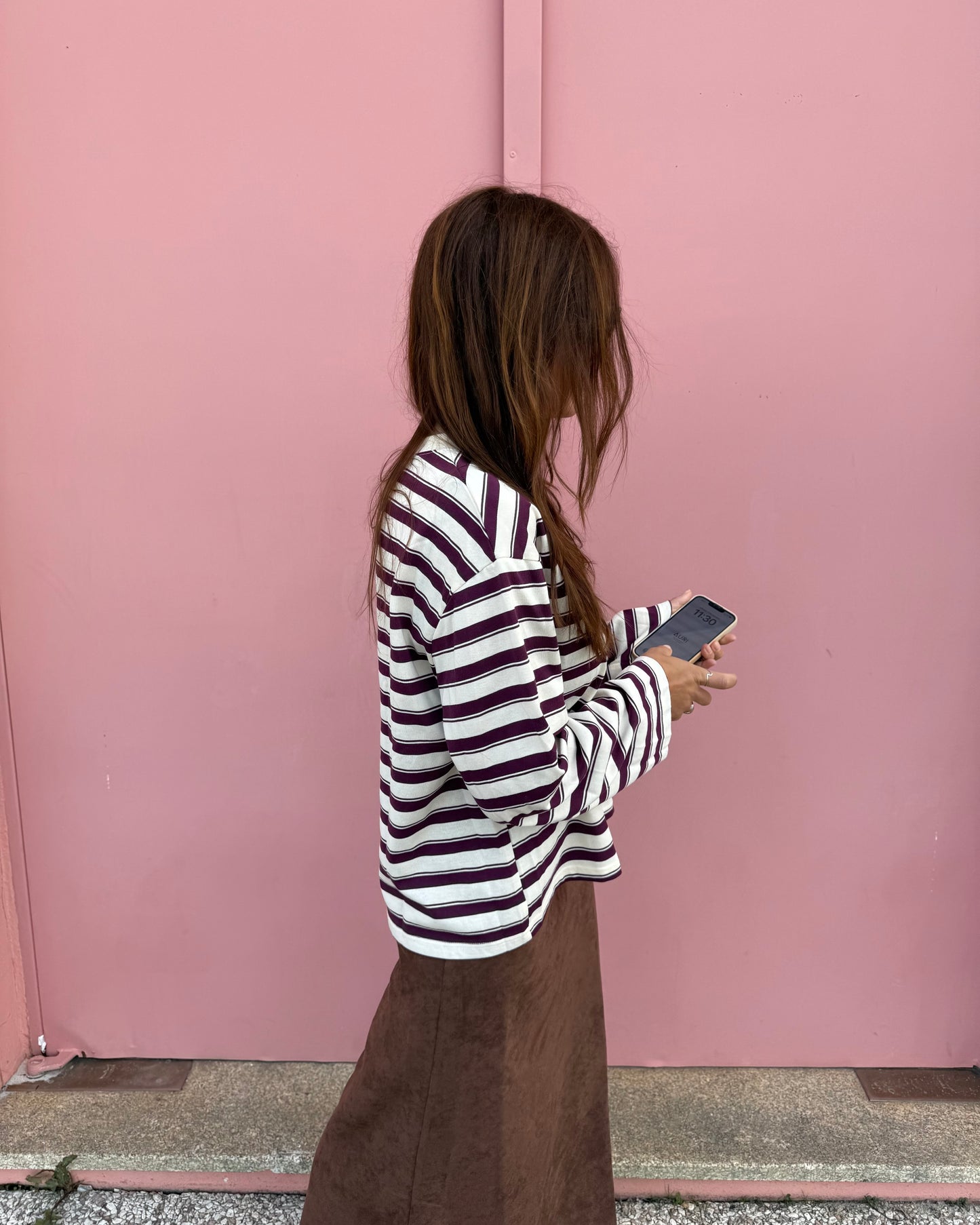 Camisola Rayas - Bordeaux e Branca
