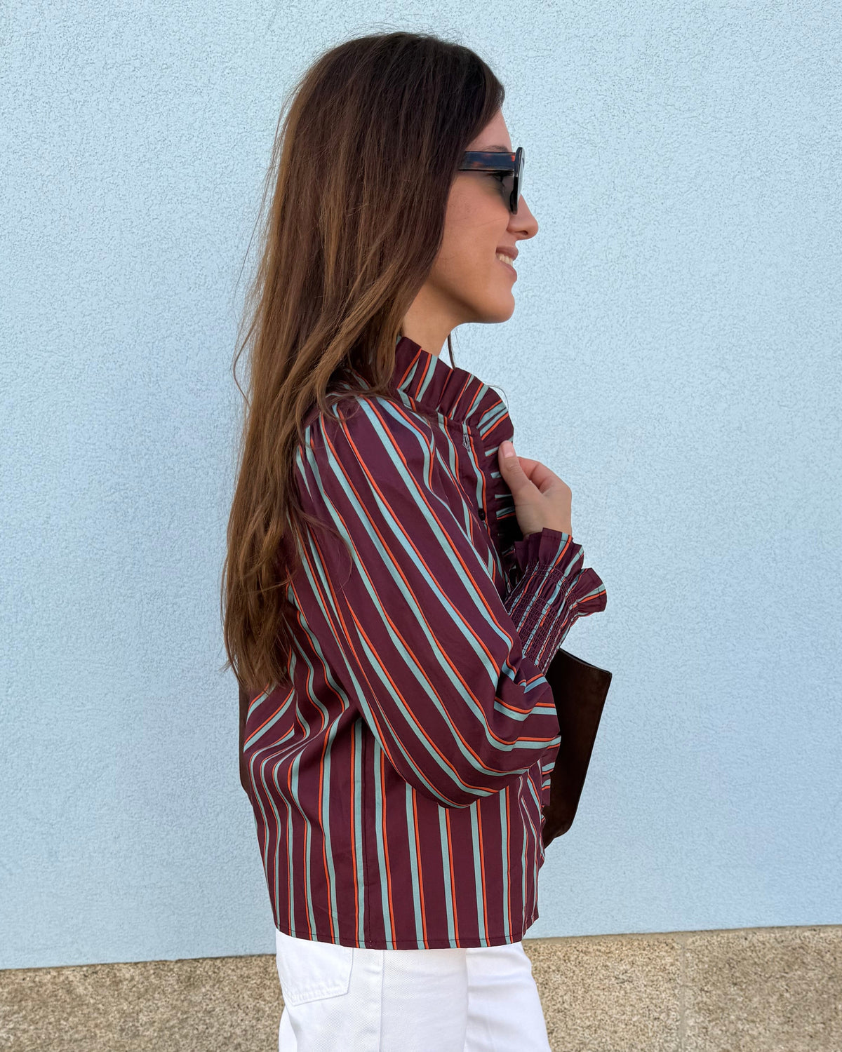 Camisa riscas Bordeaux