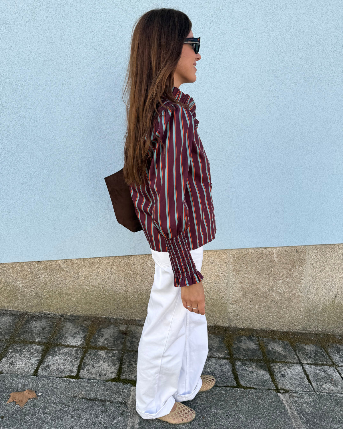 Camisa riscas Bordeaux