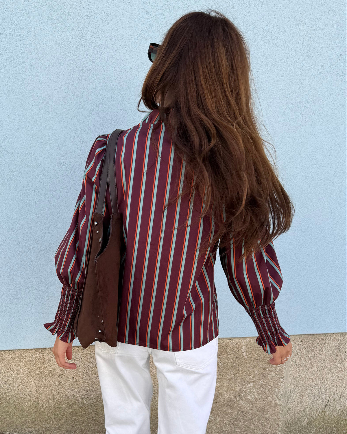 Camisa riscas Bordeaux