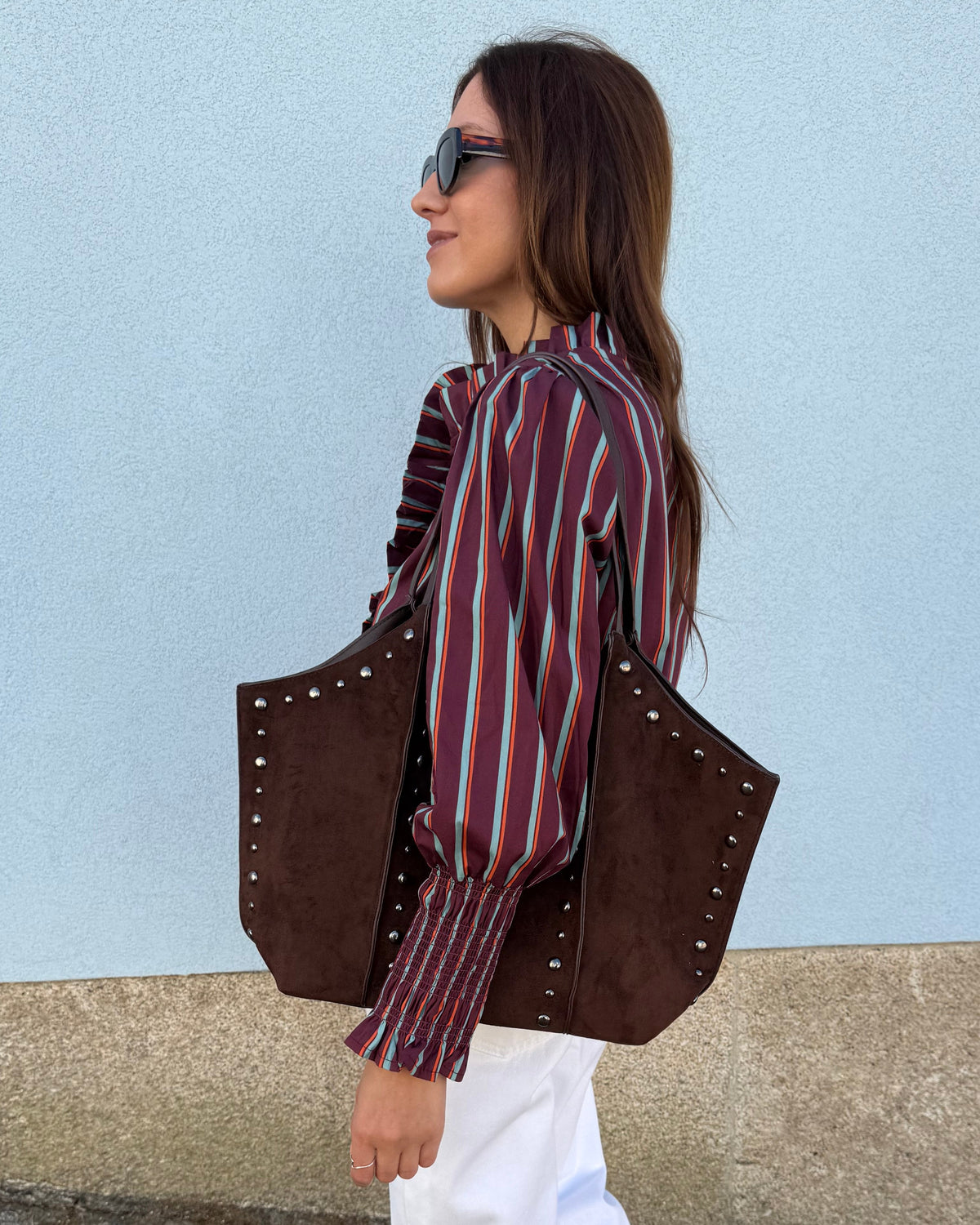 Camisa riscas Bordeaux