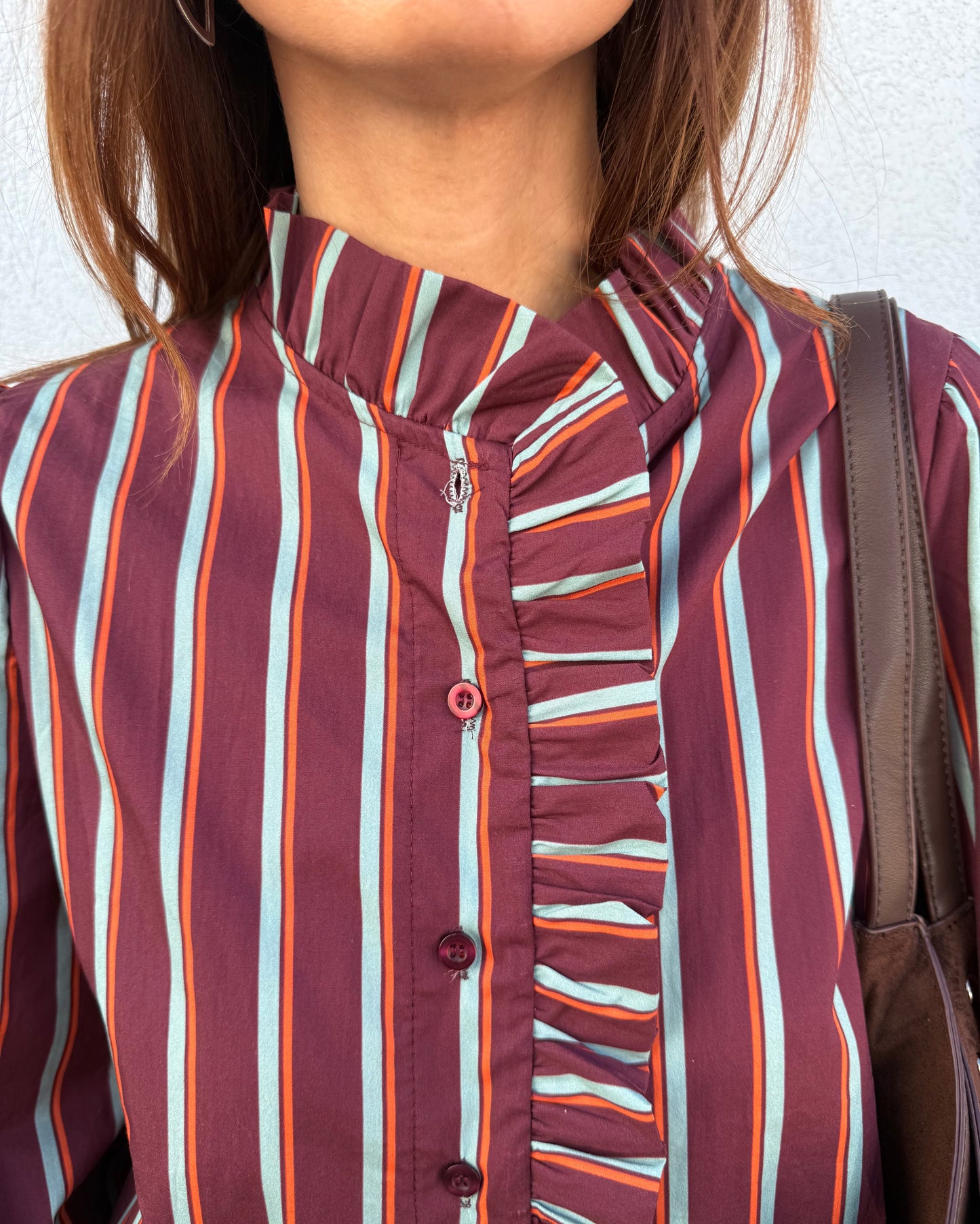 Camisa riscas Bordeaux