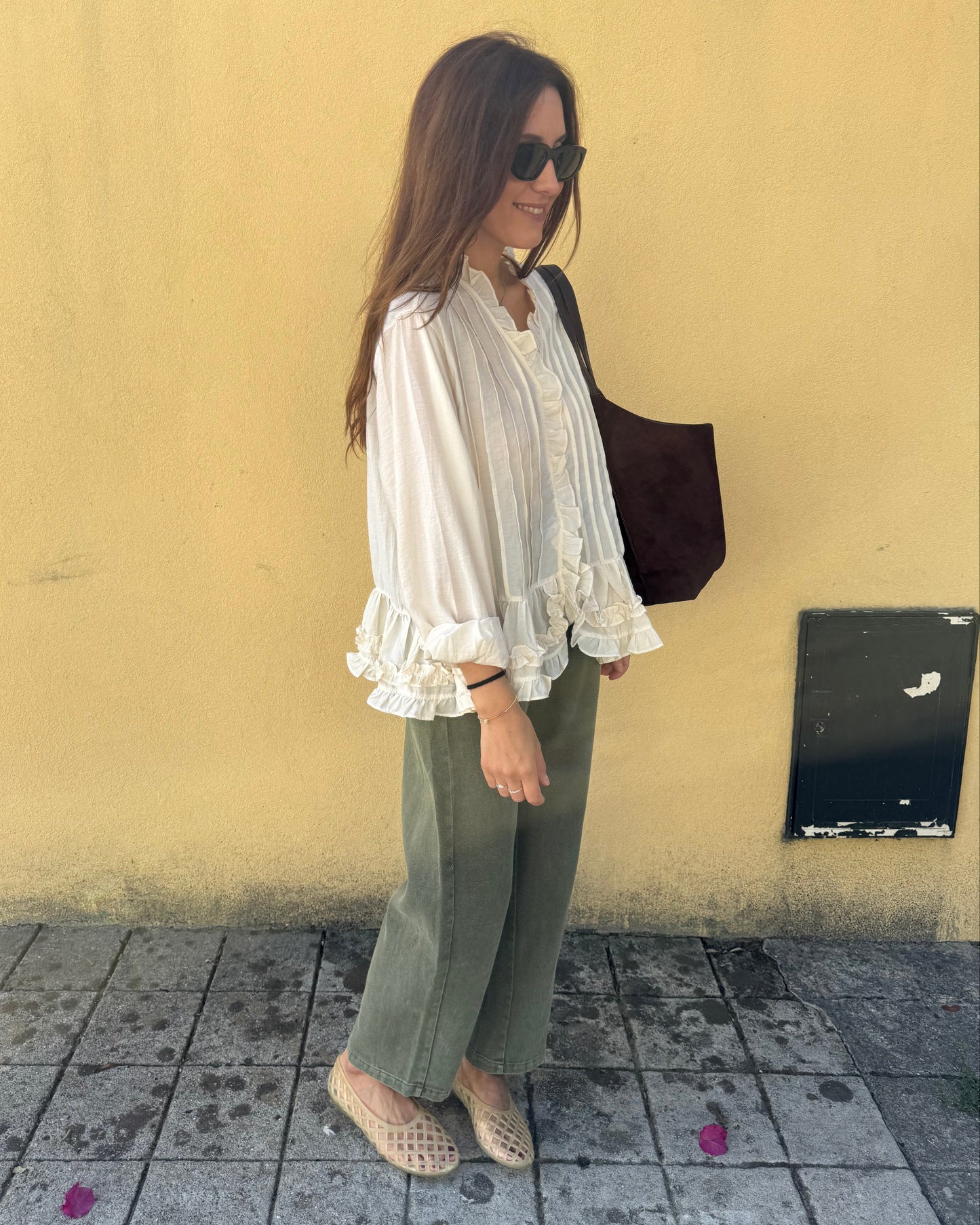 Camisa Folhos Rayon