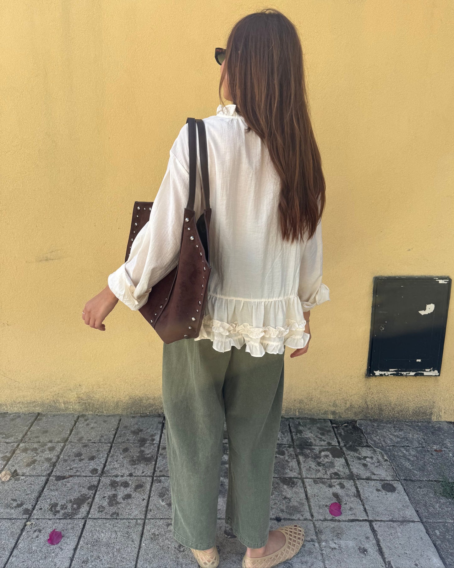 Camisa Folhos Rayon