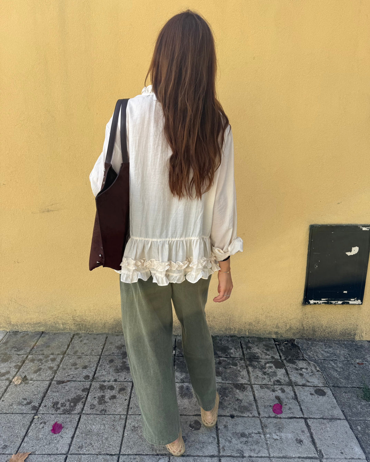 Camisa Folhos Rayon