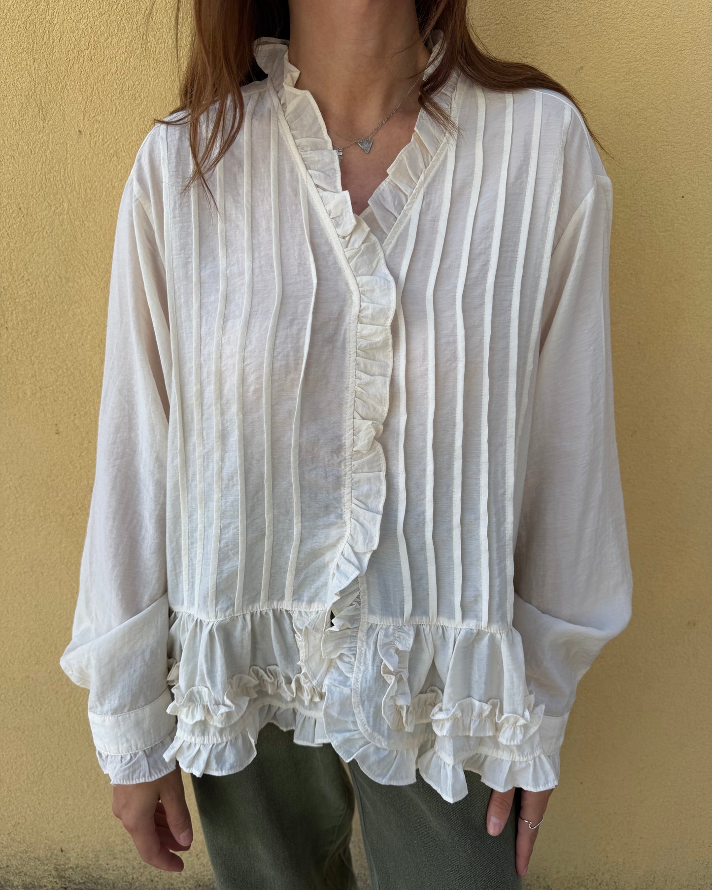 Camisa Folhos Rayon