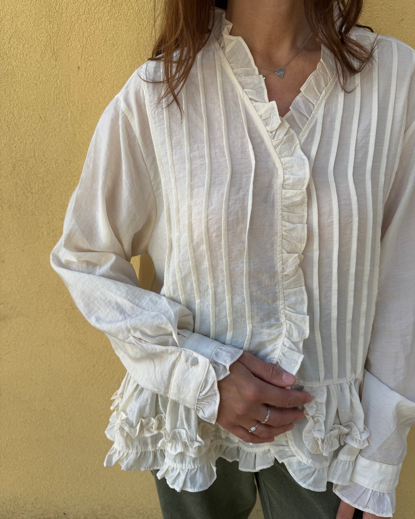 Camisa Folhos Rayon
