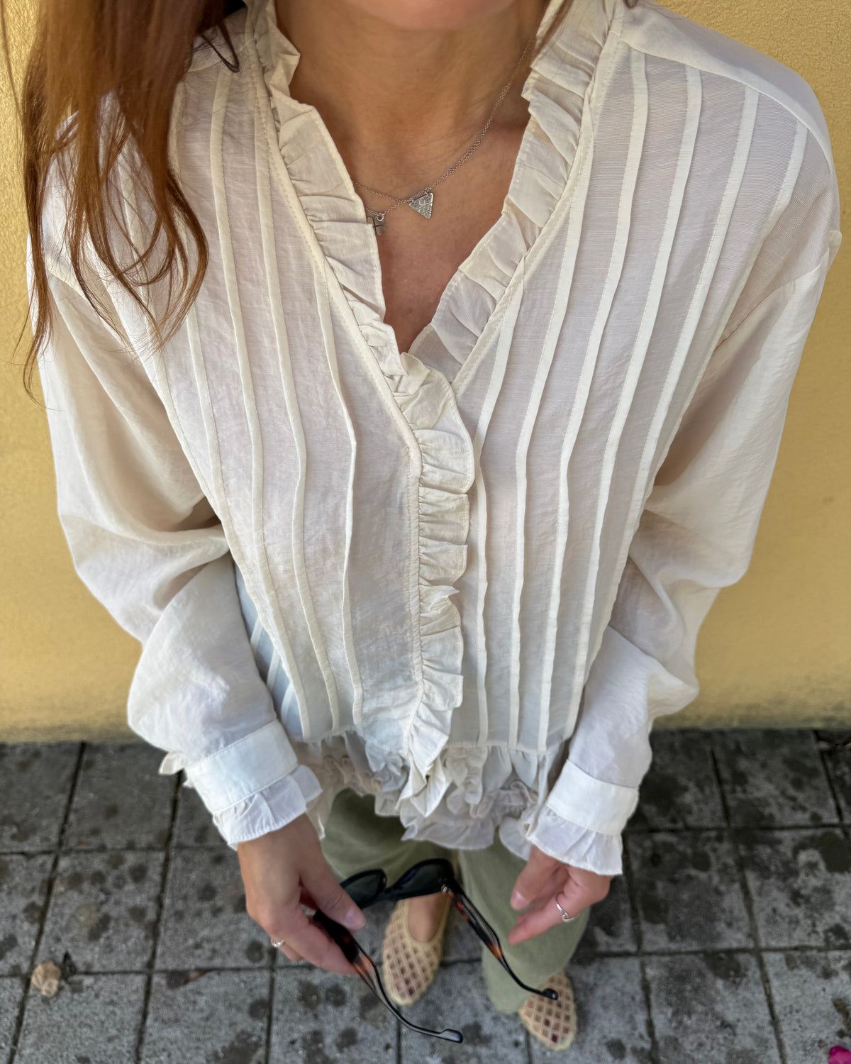 Camisa Folhos Rayon