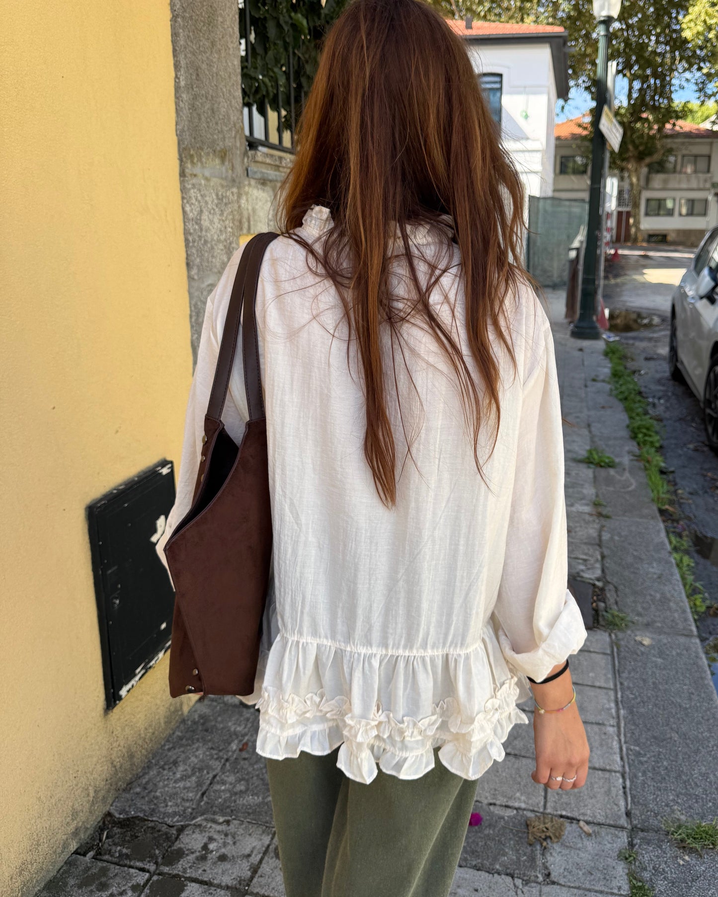 Camisa Folhos Rayon