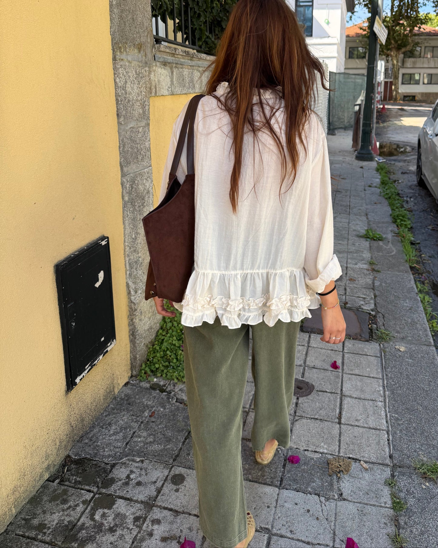 Camisa Folhos Rayon