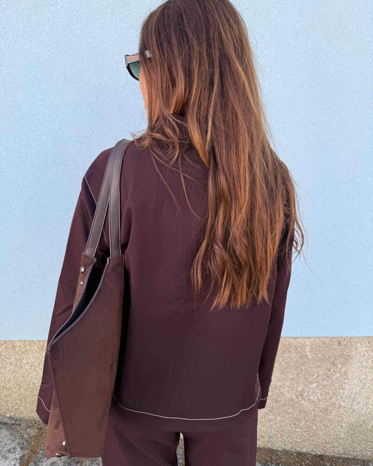 Blusa com detalhe de costuras - Bordeaux