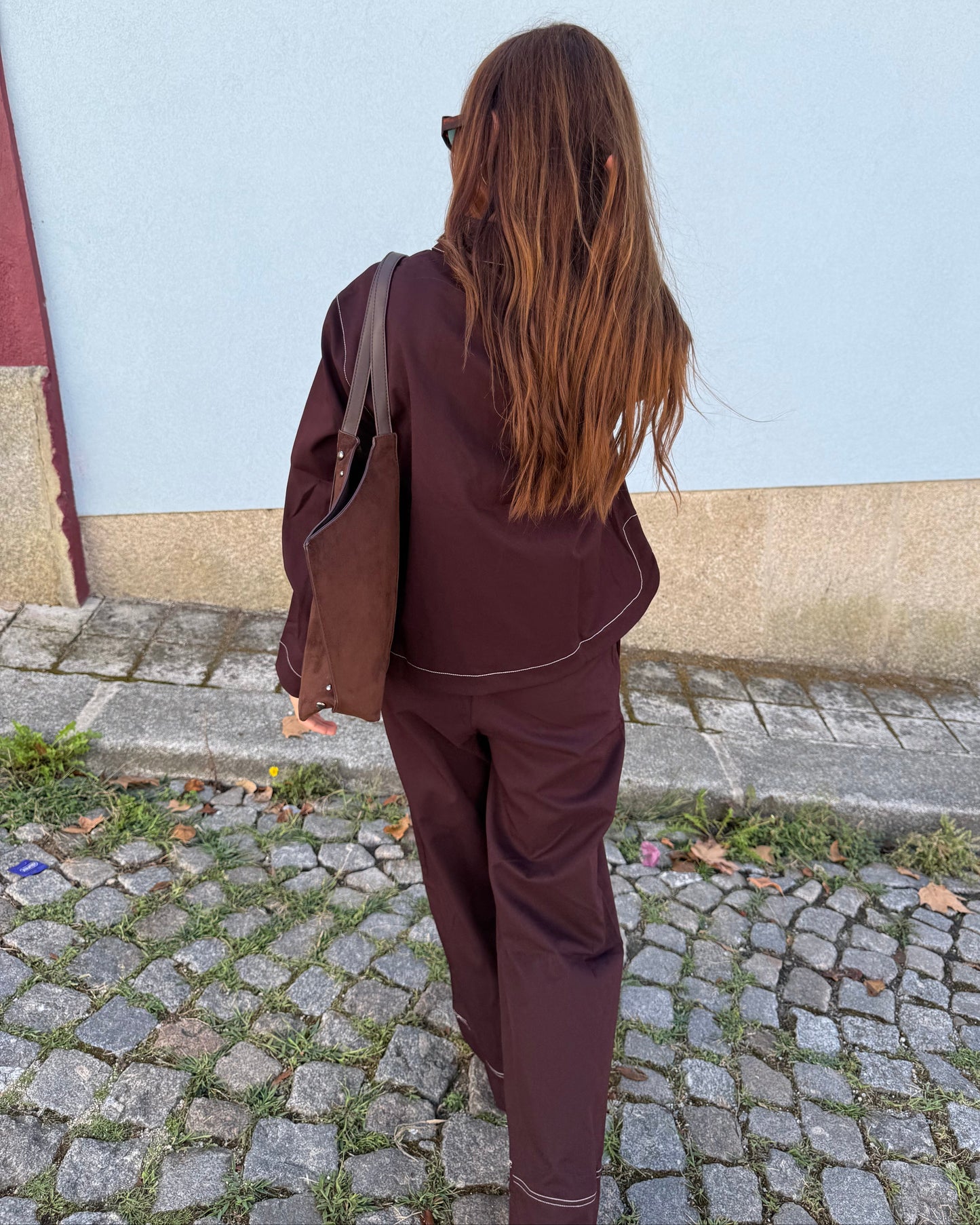 Blusa com detalhe de costuras - Bordeaux