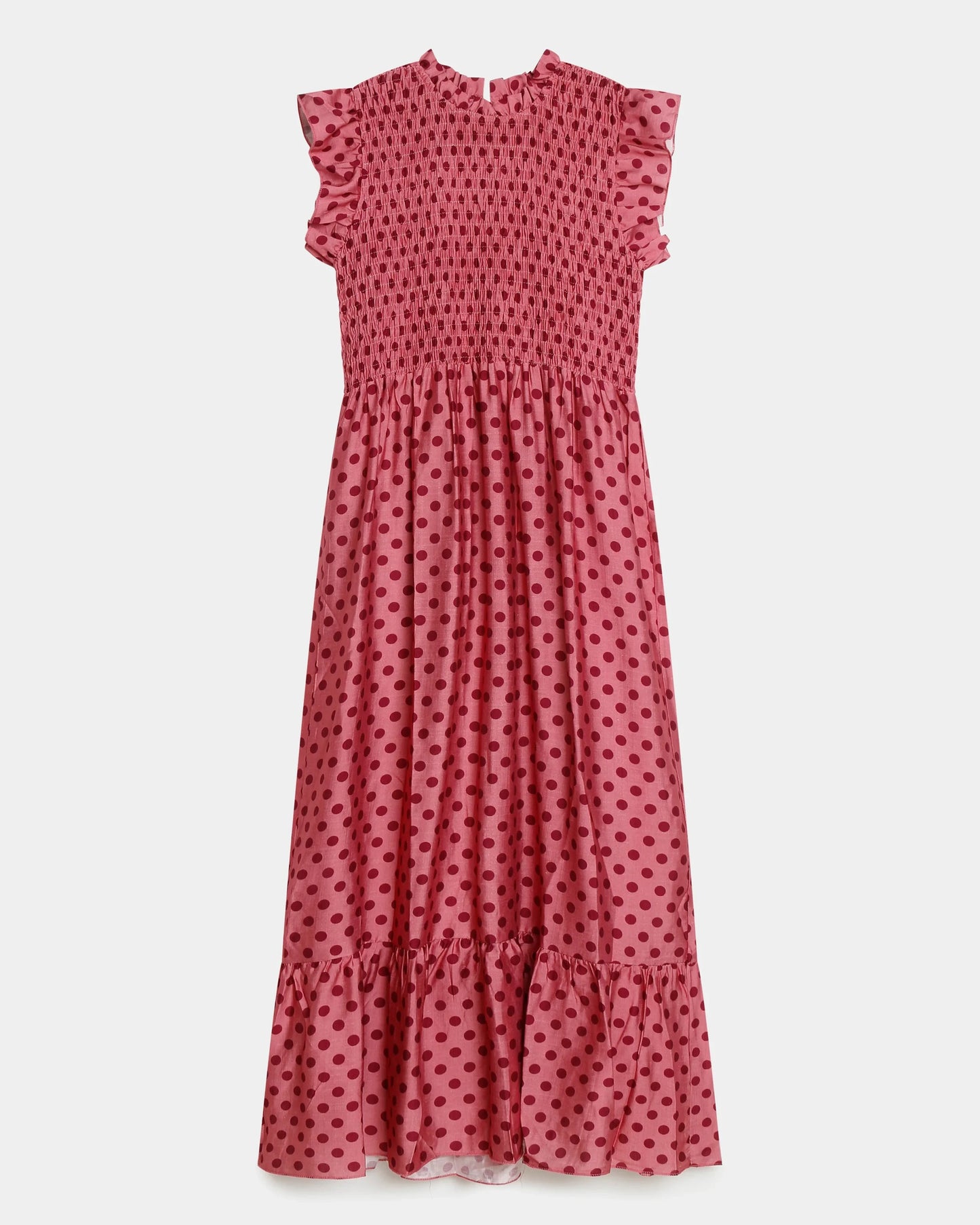 Vestido Málaga - Polka Dots ( rosa e bordeaux)
